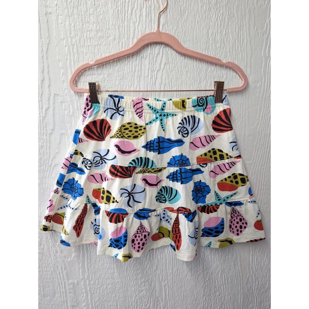 Hanna Andersson Shells Beach Seaside Cotton Skirt Skort Girls 150cm US 12